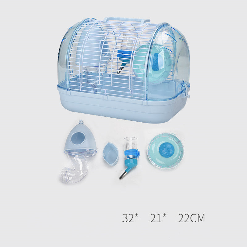 Cage transparente de luxe pour hamster avec base transparente