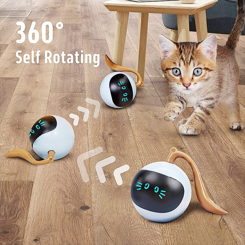 Smart Interactive Cat Toy , Electric Pet Toy Roller Ball