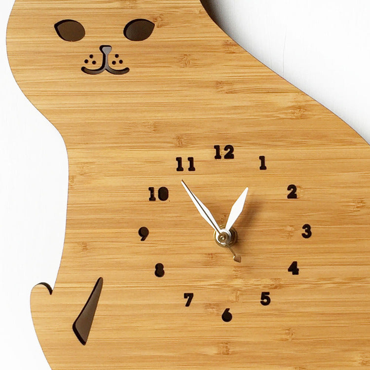 Horloge murale – Chat & Hibou design | Décoration moderne pour chambre d’enfant ou salon